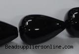 CAB743 15.5 inches 20*30mm teardrop black agate gemstone beads