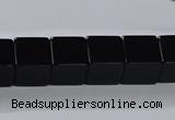 CAB836 15.5 inches 12*12mm cube black agate gemstone beads wholesale