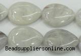 CAB909 15.5 inches 18*25mm flat teardrop natural crazy agate beads