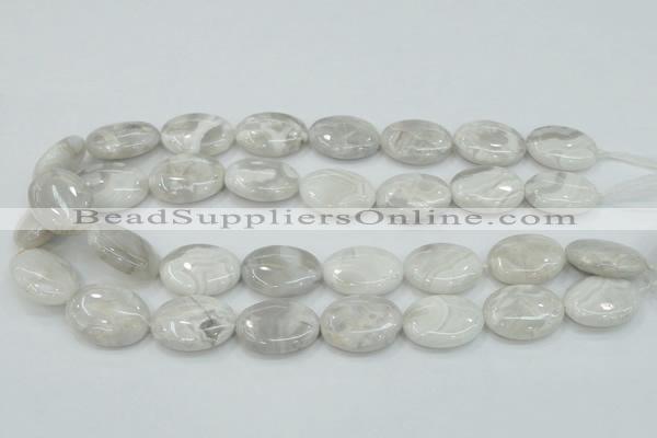 CAB912 15.5 inches 18*25mm oval natural crazy agate beads wholesale