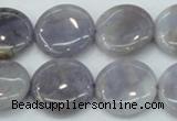 CAB925 15.5 inches 20mm coin natural purple agate beads wholesale