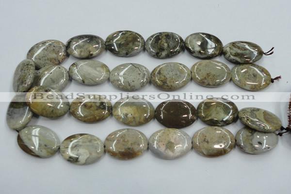 CAB951 15.5 inches 22*30mm oval ocean agate gemstone beads