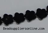 CAB988 15.5 inches 12*12mm star black agate gemstone beads wholesale