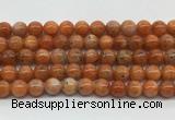 CABS07 15 inches 8mm round orange calcite gemstone beads wholesale