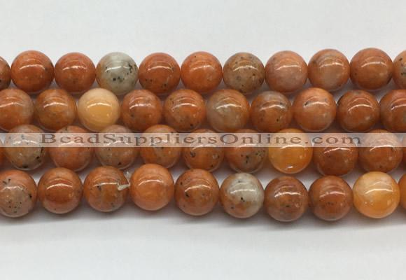 CABS08 15 inches 10mm round orange calcite gemstone beads wholesale