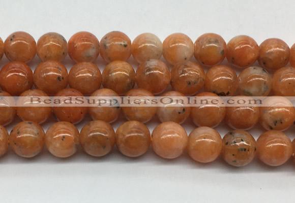 CABS09 15 inches 12mm round orange calcite gemstone beads wholesale