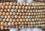 CABS20 15 inches 6mm round orange calcite gemstone beads wholesale