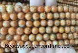 CABS21 15 inches 8mm round orange calcite gemstone beads wholesale