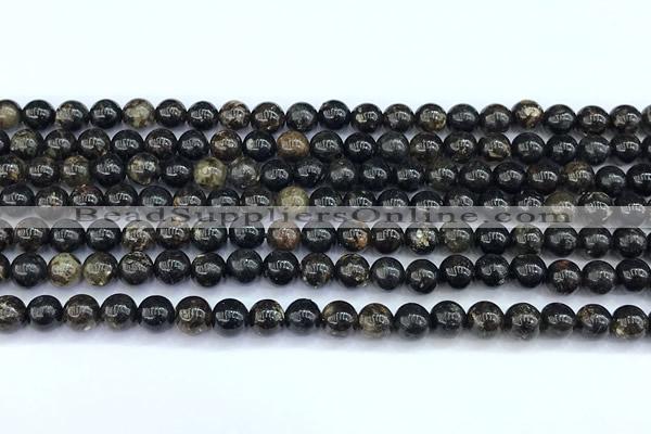 CAE310 15 inches 6mm round astrophyllite gemstone beads