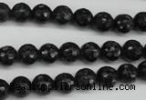 CAE36 15.5 inches 8mm faceted round astrophyllite beads wholesale