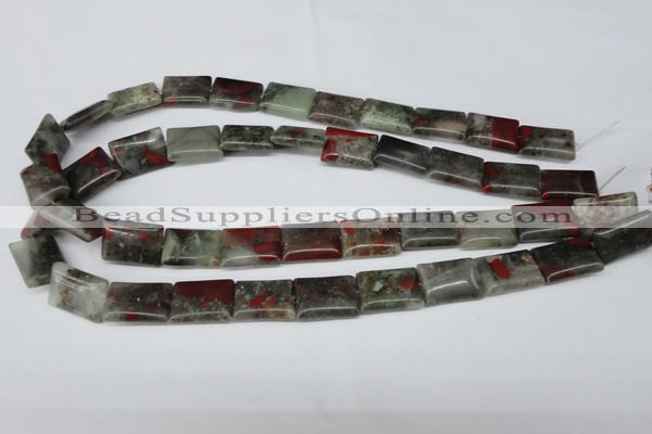 CAF01 15.5 inches 13*18mm rectangle African bloodstone beads