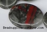 CAF04 15.5 inches 30*40mm oval African bloodstone beads