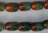 CAG1015 15.5 inches 13*18mm drum rainbow agate beads wholesale