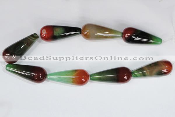 CAG1019 15.5 inches 20*50mm teardrop rainbow agate beads