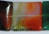 CAG1050 15.5 inches 40*40mm square rainbow agate beads