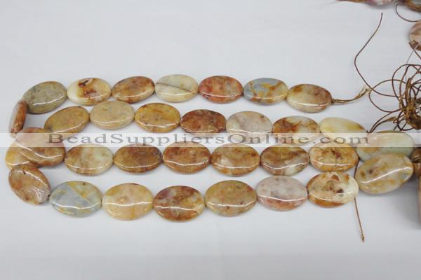 CAG1094 15.5 inches 18*25mm oval Morocco agate beads wholesale