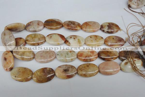 CAG1095 15.5 inches 20*30mm oval Morocco agate beads wholesale