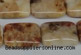 CAG1098 15.5 inches 18*25mm rectangle Morocco agate beads wholesale