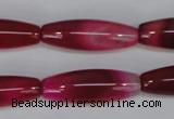 CAG1195 15.5 inches 10*30mm rice line agate gemstone beads