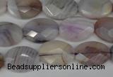 CAG1255 15.5 inches 13*18mm faceted oval line agate gemstone beads