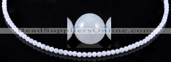 CAG127 Smooth round 3mm blue lace agate gemstone beads wholesale