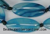 CAG1301 15.5 inches 15*35mm marquise line agate gemstone beads