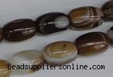 CAG1331 15.5 inches 10*15mm drum line agate gemstone beads