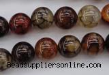 CAG1441 15.5 inches 12mm round dragon veins agate beads