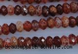 CAG1491 15.5 inches 5*8mm faceted rondelle natural fire agate beads