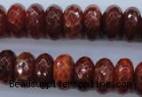 CAG1493 15.5 inches 8*16mm faceted rondelle natural fire agate beads