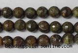 CAG1506 15.5 inches 8mm faceted round fire crackle agate beads