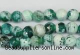 CAG1510 15.5 inches 8mm faceted round fire crackle agate beads