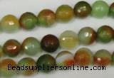 CAG1513 15.5 inches 8mm faceted round fire crackle agate beads