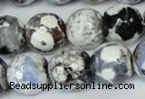 CAG1549 15.5 inches 14mm faceted round fire crackle agate beads