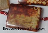 CAG1587 15.5 inches 30*40mm rectangle fire crackle agate beads