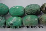 CAG1609 15.5 inches 15*20mm faceted drum green grass agate beads