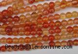 CAG1644 15.5 inches 4mm round red agate gemstone beads