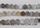 CAG1752 15.5 inches 6mm faceted round Chinese botswana agate beads