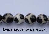 CAG1870 15.5 inches 6mm faceted round tibetan agate beads wholesale