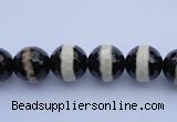 CAG1878 15.5 inches 6mm faceted round tibetan agate beads wholesale