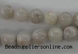 CAG1897 15.5 inches 10mm round grey agate beads wholesale