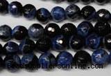 CAG2272 15.5 inches 8mm faceted round fire crackle agate beads