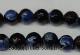 CAG2274 15.5 inches 12mm faceted round fire crackle agate beads