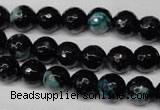 CAG2283 15.5 inches 10mm faceted round fire crackle agate beads