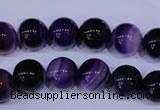 CAG2333 15.5 inches 10mm round violet line agate beads wholesale