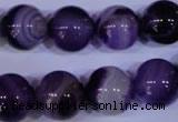 CAG2335 15.5 inches 14mm round violet line agate beads wholesale