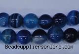 CAG2343 15.5 inches 10mm round blue line agate beads wholesale