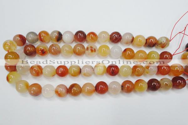 CAG2376 15.5 inches 14mm round red agate beads wholesale