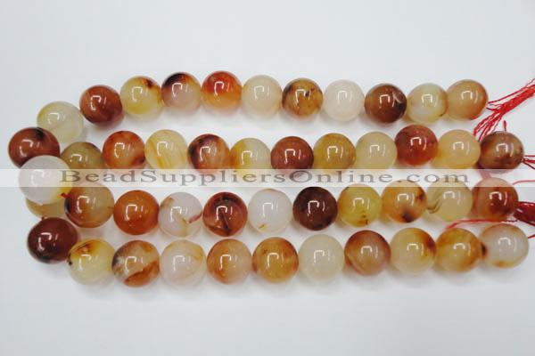 CAG2378 15.5 inches 18mm round red agate beads wholesale