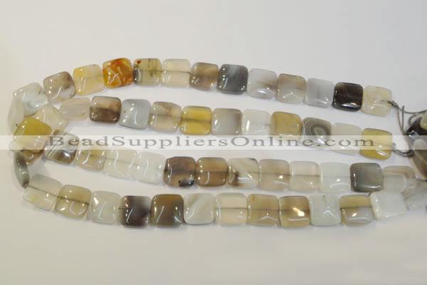 CAG2450 15.5 inches 14*14mm square Chinese botswana agate beads